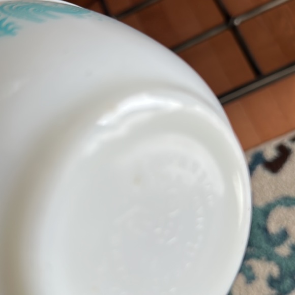 Vintage Set of 2 PYREX AMISH BUTTERPRINT Turquoise 401 & 403 mixing bowls EUC - Picture 8 of 13